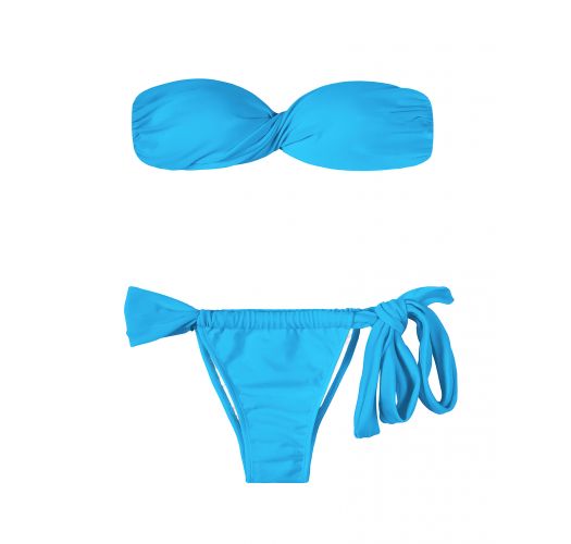 Blue Bandeau Bikini