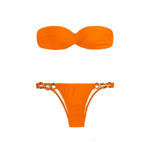 Dark Orange Bandeau Bikini